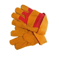 Перчатки спилковые комбинированные "Русский Лев" мехмутон Люкс