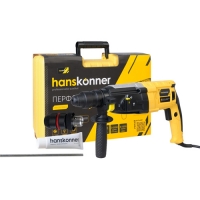 Перфоратор Hanskonner HRH0828REC 850Вт, 28мм, 3.2Дж, 0-5100уд/мин, 3 реж, БЗП, 4м кабель, кейс