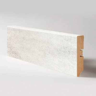 Плинтус напольный МДФ "Абсолют" А-1 Бетон белый (2070 х 80 х 16мм, 10 шт/упак)