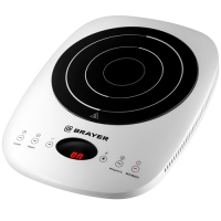 Плитка индукционная BRAYER 2802BR настольная, 1 конфорка, 2000Вт, закаленное стекло, сенсорное управ