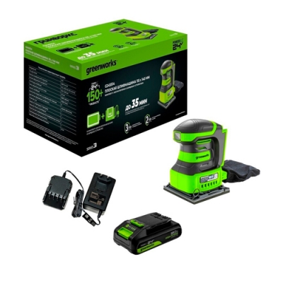 Плоская шлифмашина акк.G24SS14, 115x140мм,5500 об/мин,ампл. 1,6 мм,1х2Ач,ЗУ,кор (3100507CUA)