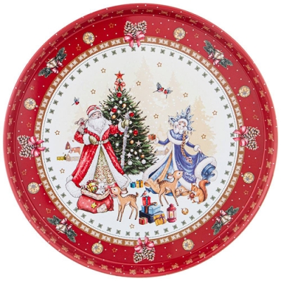 Поднос сервировочный agness "Christmas collection" 33*2,1 см 898-026