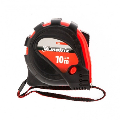 Рулетка Status 3 fixa, 10 м * 32 , обрезин.корпус,зацеп с магнитом // MATRIX арт.31000