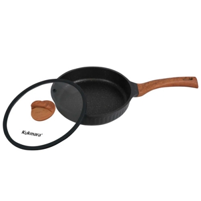 Сковорода 280мм с ручкой,со стеклянной крышкой, АП линия "Stella"(ristretto) "Kukmara" сср281а