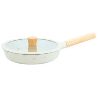 Сковорода ZEIDAN Z-90252 d 28 с крышкой Ivory