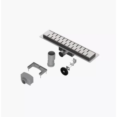 Сливной трап с защитой от запаха (прямоугольный 70х400мм) "POTATO" DS44-40S сатин