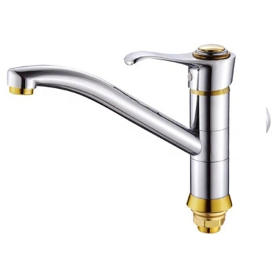 Смеситель для кухни с длинным изливом(крепление гайка) Картридж керамический 35мм "POTATO" P4915-4