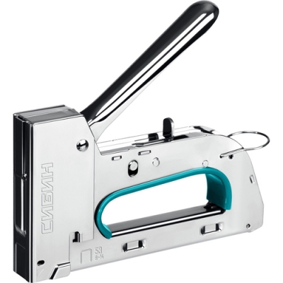 Степлер мебельный, строительный, стальной, рессорный УРМ-53, тип 53, 23GA, 6-14мм СИБИН 31538