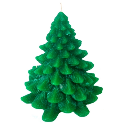 Свеча "Ёлка" 7 см зелёная арт.106142