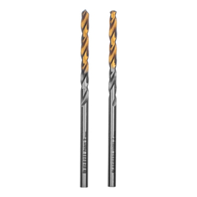 Сверло спиральное по металлу 3 x 60мм, Р6М5, Golden Tip , 2шт.// Denzel арт.718225 Сверло спиральное по металлу 3 x 60мм, Р6М5, Golden Tip , 2шт.// Denzel арт.718225