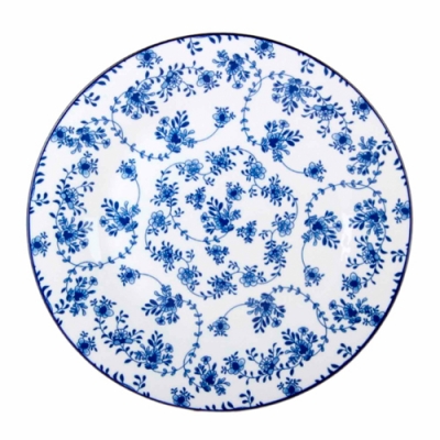 Тарелка обеденная 23см, Голубой ситец ZX2403-9FP