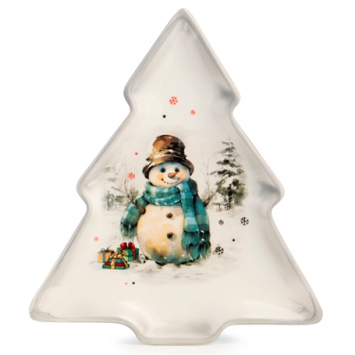 Тарелка в форме елки agness "С новым годом!" 23*20,2*2,2 см 358-2323 Тарелка в форме елки agness "С новым годом!" 23*20,2*2,2 см 358-2323