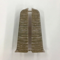 Торцевые (пара) для плинтуса 70мм "Деконика", 208 Дуб мокко