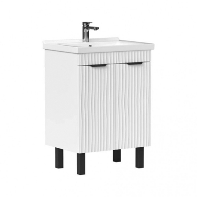 Тумба напольная Volna Lotty 60.2D белая (под умывальник Миранда-60)