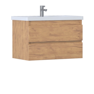 Тумба Vigo Fusta 800-0-2 навесная, дуб золотой (в разборе) (под умывальник Фостер-80)