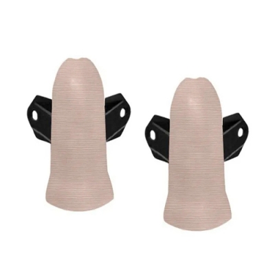 Угол наружный (внешний) с крепежом для плинтуса 70мм "Деконика", 361 Акация