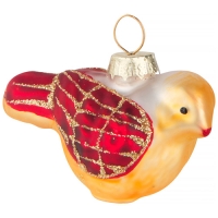 Украшение елочное Волшебная страна Птичка стекло, размер: 4,3*3,9*6,5 см 110256