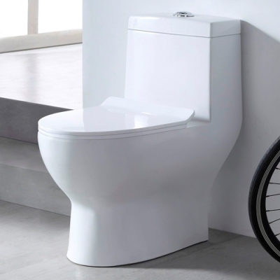 Унитаз-моноблок EvaGold SM9601R безободковый, сиденье тонкое ДП, арматура (с гофрой и подводкой)