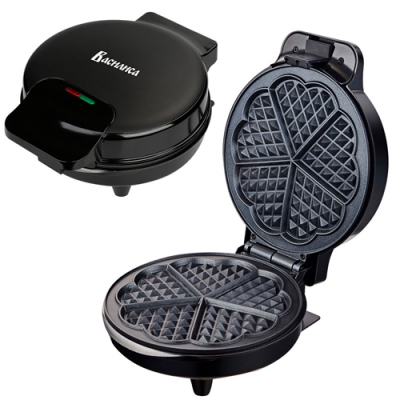 Вафельница электрическая Василиса ВА-5401 Венская черная, 1000Вт, 5 вафель