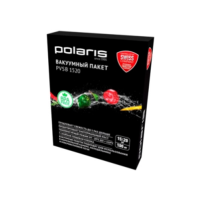 Вакуумные пакеты для вакууматора PVSB 1520 15х20 см 100 шт Прозрачный POLARIS CN