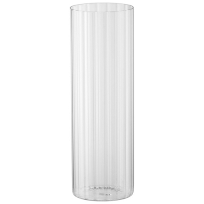 Ваза, Romantica, размер: 10*10*30 см, прозрачное рельефное стекло арт.110671