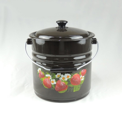 Ведро цил. штамп с кр. 41204-242/6 -У2 12л (корич.) пр-во ООО "КМК"