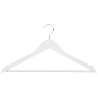 Вешалка деревянная с перекладиной, цвет белый арт.311388