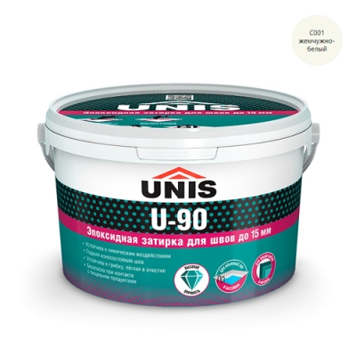 Затирка эпоксидная Юнис U-90 жемчужно-белый 001 (2 кг)
