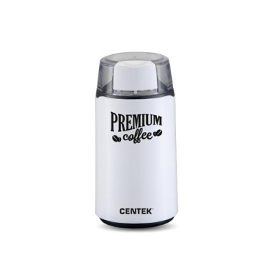 Кофемолка Centek CT-1360 White, 250Вт,45г, 5 чашек ароматного кофе,прозрачная крышка