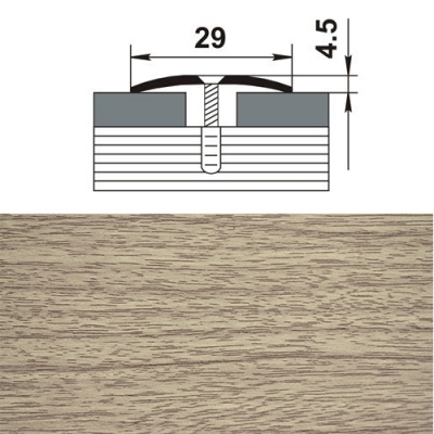 Профиль стыкоперекрывающий ПС 04-1. 1800.087 дуб беленый