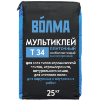 Смесь сухая цементная клеевая Волма-Мультиклей 25кг Смесь сухая цементная клеевая Волма-Мультиклей 25кг