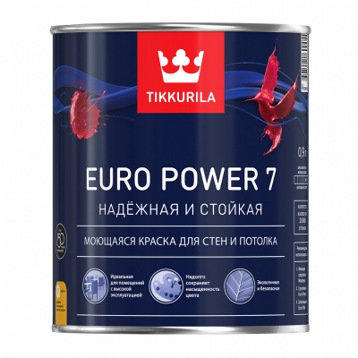 EURO POWER 7 А краска интерьерная стойкая к мытью 0,9 л.