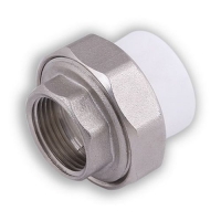 Муфта комб.разъём (американка) с внутр. резьбой 20х3/4 (200/25) (Valfex) БЕЛАЯ