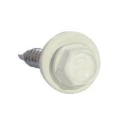 Саморез (белый) (кровельный со сверлом) 4,8 х 35 (конт.100 шт.)9003