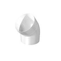 Колено круглое пластик 45 град., D125 (12,5ККП 45)