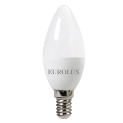 Лампа светодиодная LL-E-C37-7W-230-4K-E14 (свеча, 7Вт, нейтр., Е14) Eurolux 76/2/8