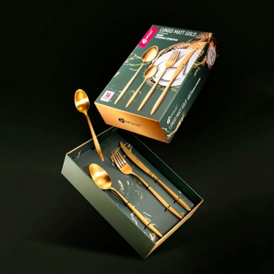Набор столовых приборов APOLLO "Lungo Matt Gold" 16 пр.
