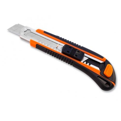 Нож с выдвижным лезвием 18мм 2-х комп.корпус,автом.фиксатор 73/10/10/4