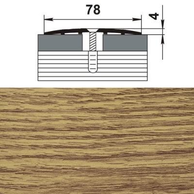 Профиль стыкоперекрывающий ПС 18.900.084 дуб универсальный