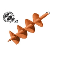 Шнек д/грунта Carver GDB-250/2 двухзаходный (d пос=20мм, D=250мм, L=80см)