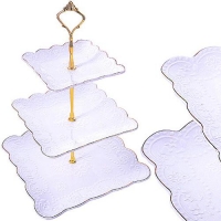 26514 Конфетница 3х ярус ЭЛИС 15-20-26см LR (х12) "MAYER & BOCH"