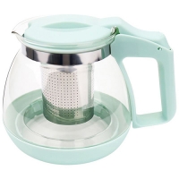 Чайник заварочный MENTOLO, 1,1 л, из жаропрочного стекла с фильтром из нерж стали арт.009370