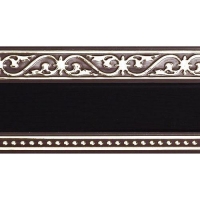 Карниз Монарх с поворотами 1,6 м венге/хром