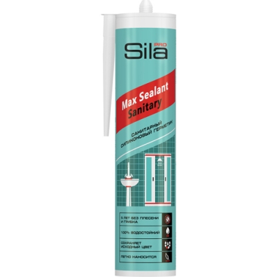 Герметик силиконовый санитарный бесцветный SILA PRO Max Sealant 290мл Пеносил