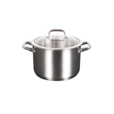 Кастрюля линии "LEON" 5л, д.22см, со стекл. крышкой "Kukmara"