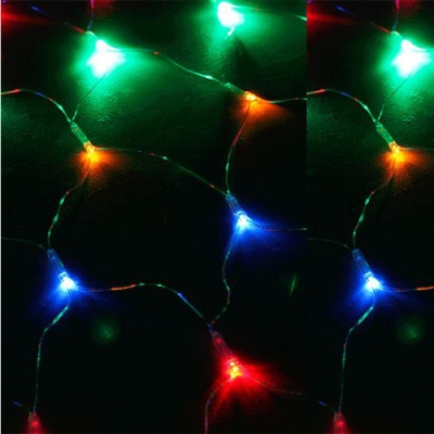 Светодиодный сетка KOC_NET320LED_RGB (320 светодиодов, мультиколор, 2,3х2,1м, 8 режимов мигания)