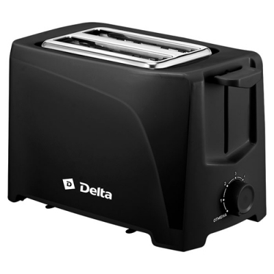 Тостер DELTA DL-6900 черный, 700Вт, 6-ти позиционный таймер