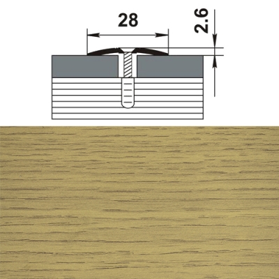 Профиль стыкоперекрывающий ПС 03.1800. 085 клен Профиль стыкоперекрывающий ПС 03.1800. 085 клен