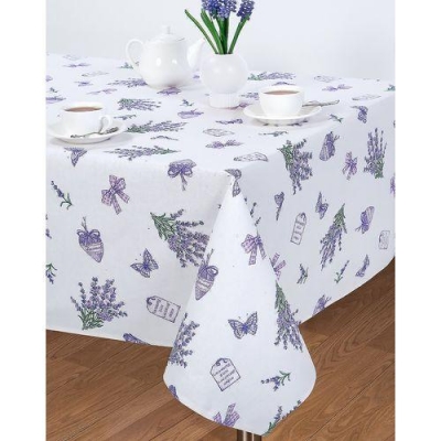 Скатерть рогожка Сиреневая дымка 150х185