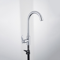 Смеситель для кухни с высоким изливом "POTATO" P4180 нерж. сталь